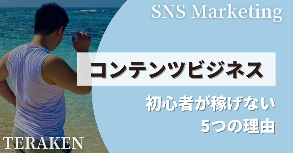 コンテンツビジネス　初心者が稼げない 5つの理由